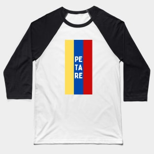 Petare City in Venezuelan Flag Colors Vertical Baseball T-Shirt